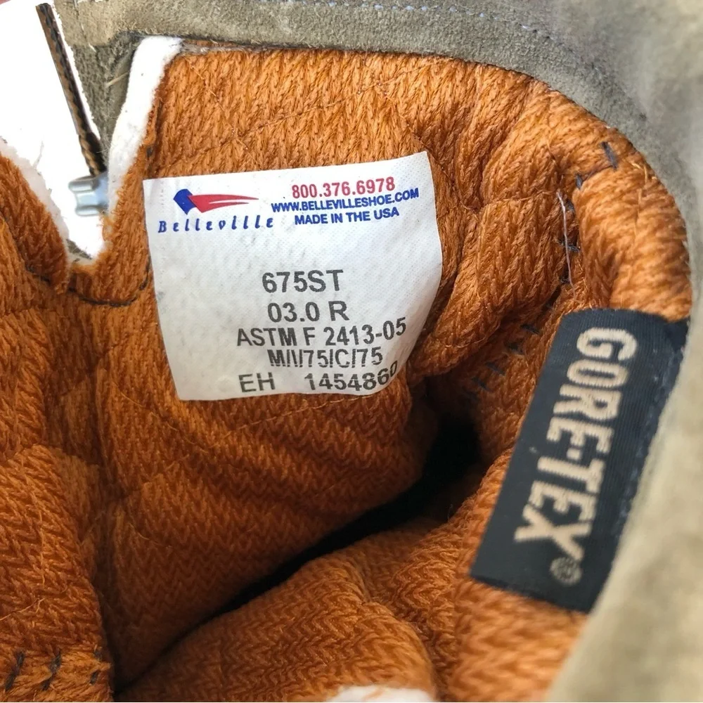 Belleville 675 ST USAF Cold‎ Weather Waterproof Steel Toe Combat Boot 3R(~8.5)